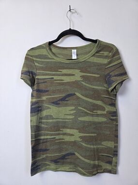 Alternative Apparel Camo Tee in Olive Green
